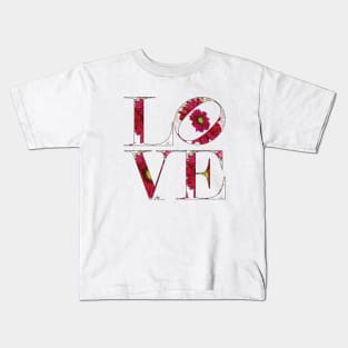 LOVE Letters November Birth Month Chrysanthemum Kids T-Shirt